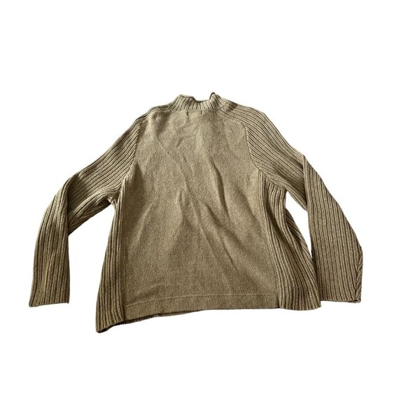 VTG. Woolrich Men's Pullover Sweater Brown Size Large 1/4 Zip Knitted Mock Neck - Picture 3 of 8